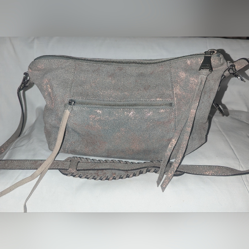 Aimee Kestenberg Metallic Gray Crossbody Bag